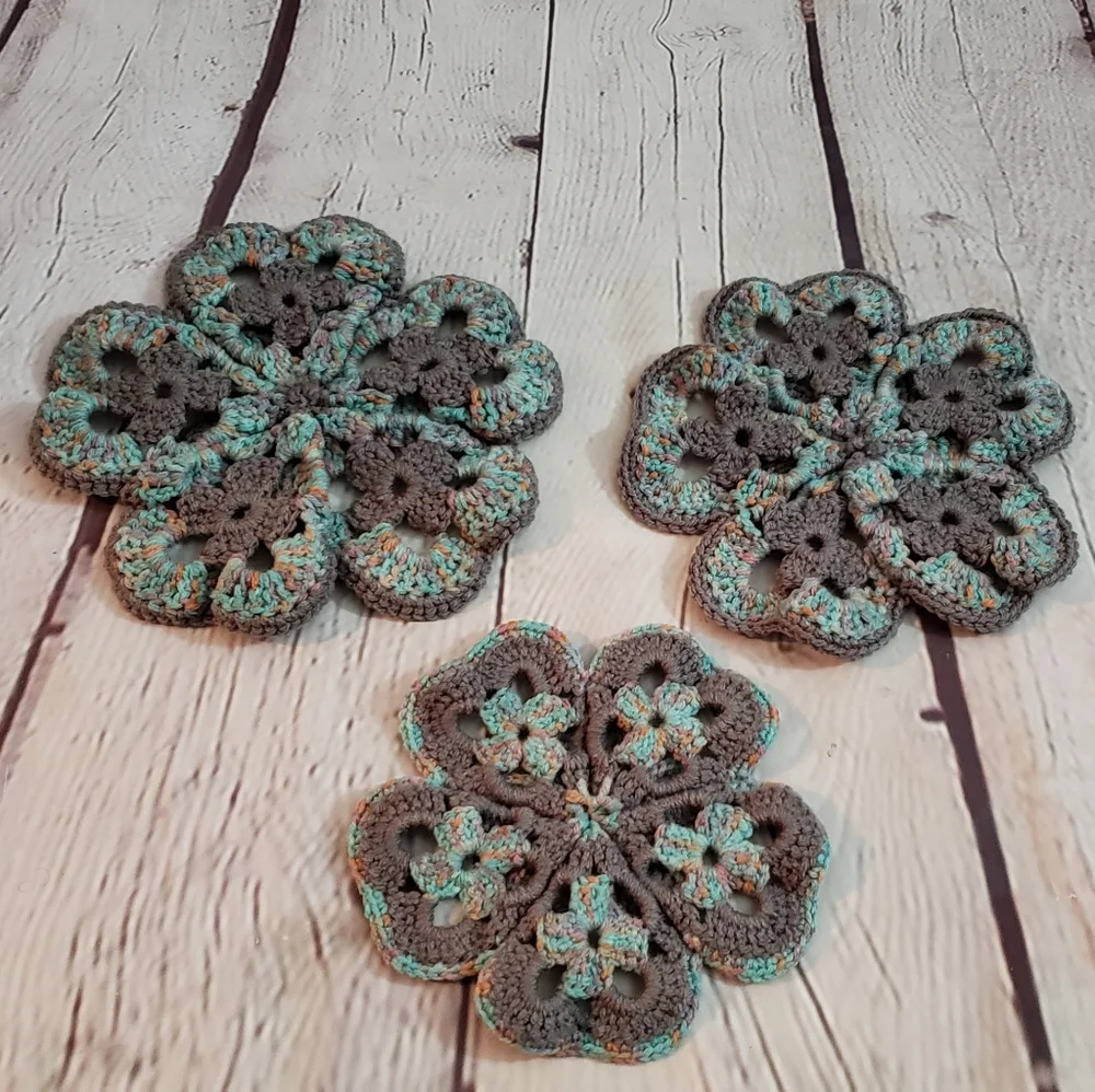 Flower Pot Holders Trivets Set of 3